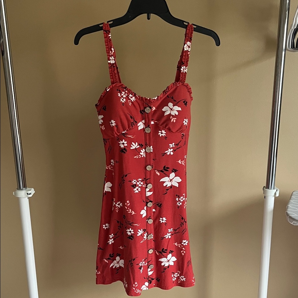 No Boundaries Floral Red Sundress